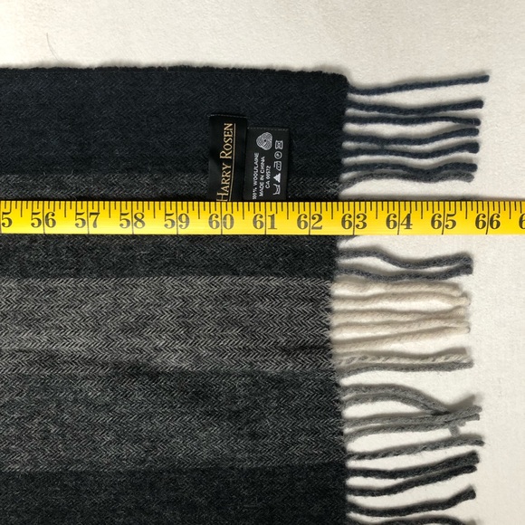 Harry Rosen Wool Scarf, EUC approx 63” long - Picture 2 of 5